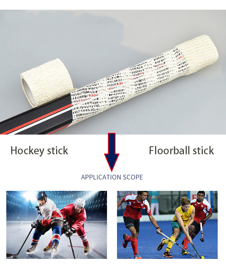 ice hockey sports floorball stick tape application