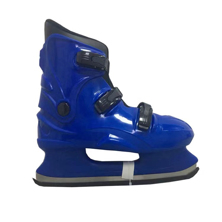 blue ice skate boots